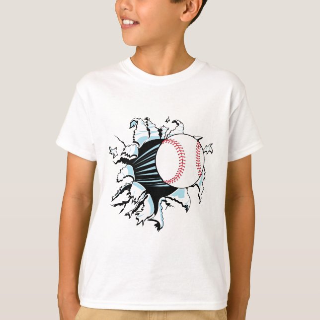 Camiseta poderoso estallido de béisbol (Anverso)