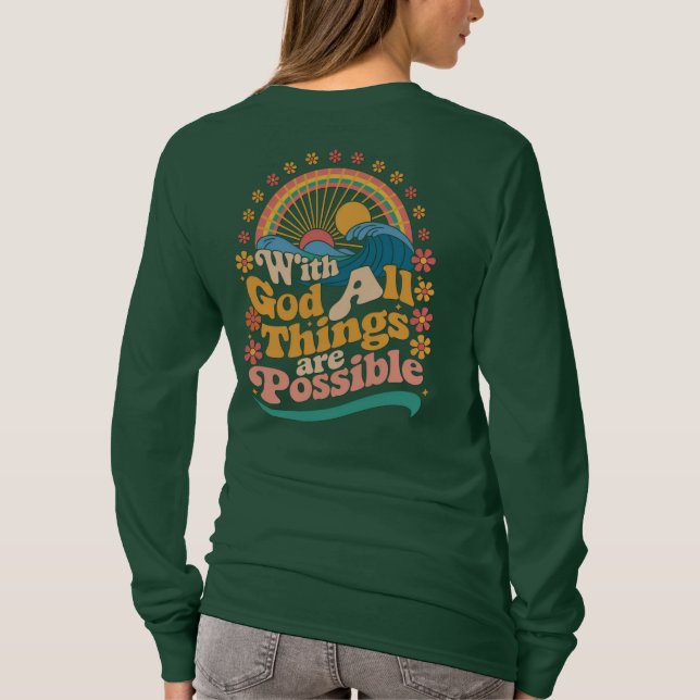 Camiseta Poderoso mensaje de fe y esperanza inspirador (Reverso)
