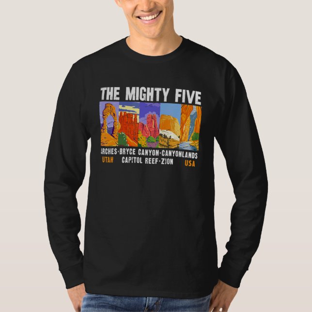 Camiseta Poderosos Cinco Parques Nacionales De Utah Molesto (Anverso)