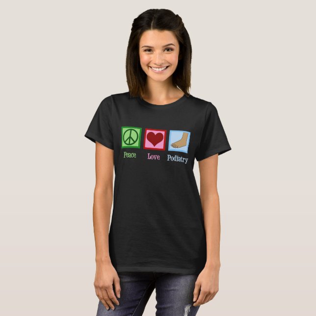 Camiseta Podiatría de amor por la paz (Anverso completo)