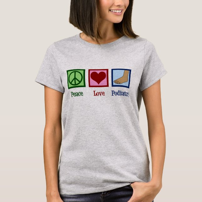 Camiseta Podiatría de amor por la paz (Anverso)