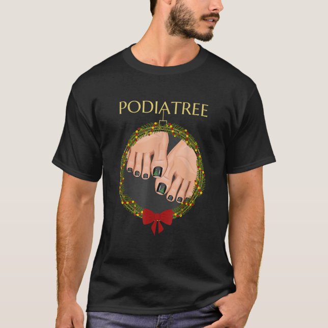 Camiseta Podiatría de los árboles de Navidad Podiatrista Fo (Anverso)