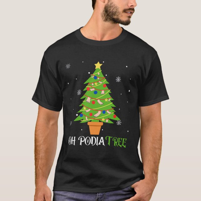 Camiseta Podiatry Christmas Tree Podiatrist Foot Medical Is (Anverso)