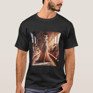 Camiseta Podio de Fantasía Gato Hermoso