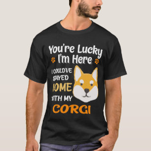 Camiseta Podría Haberme Quedado En Casa Con Corgi (71)