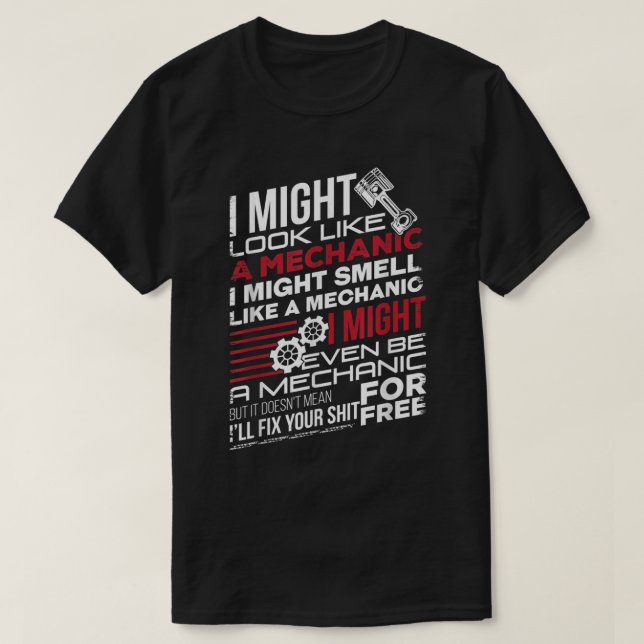 Camiseta Podría Parecer Un Padre Mecánico Automático De Aut (Diseño del anverso)