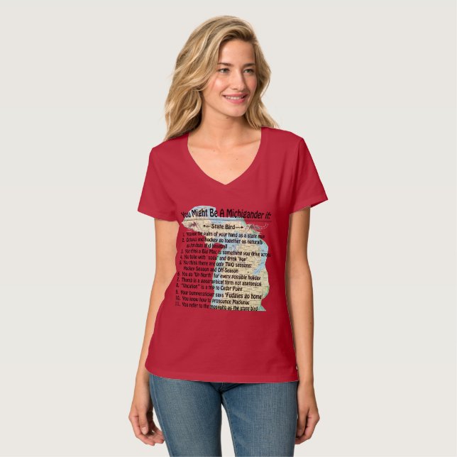 Camiseta Podría Ser Un Michigander Si: (Anverso completo)