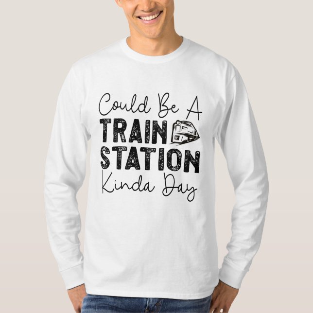 Camiseta Podría ser una estación de tren de un día como ést (Anverso)