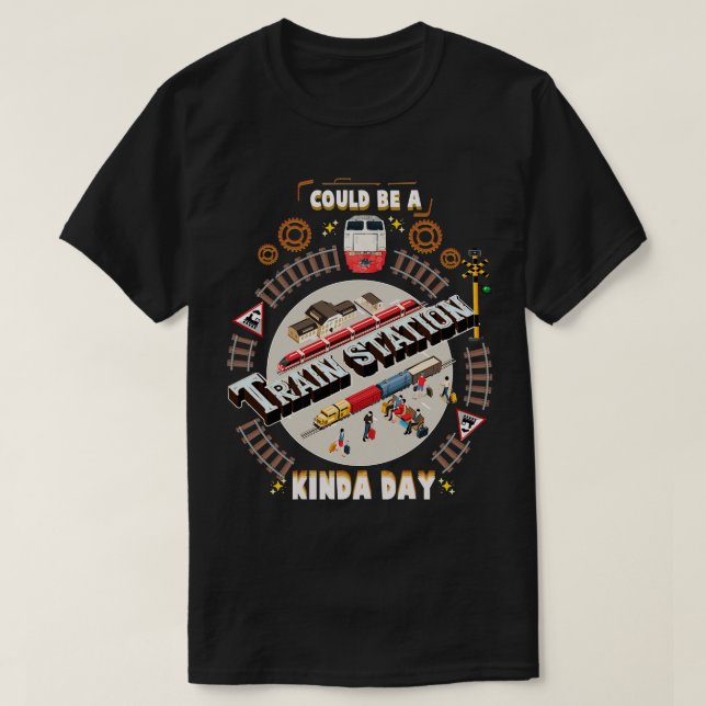 Camiseta Podría ser una estación de tren de un día como ést (Diseño del anverso)