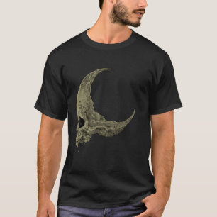 Camiseta Poe Raven Skull Moon Halloween Mujeres góticas T S