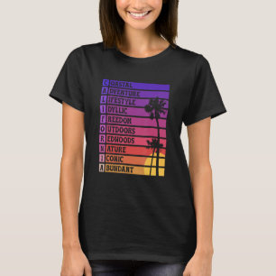 Camiseta Poema Acróstico de California Palmeras Cali Atarde