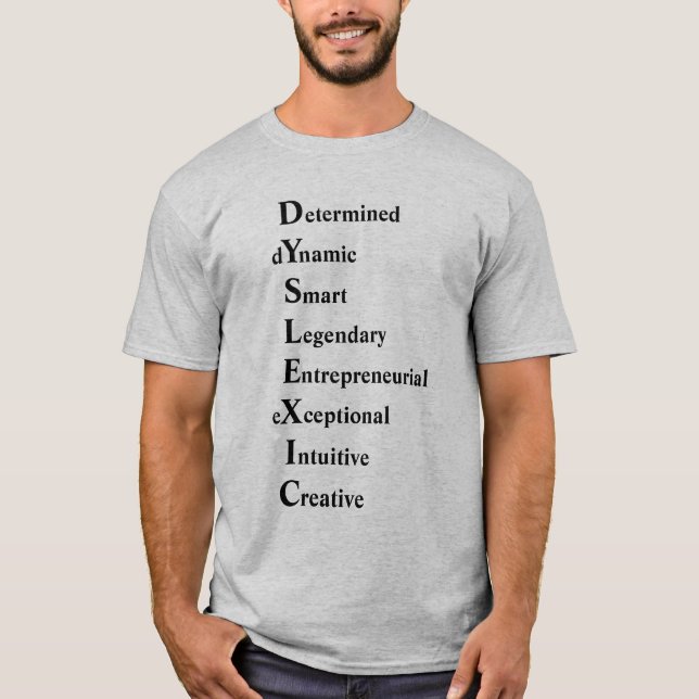 Camiseta Poema Acróstico Disléxico (Anverso)