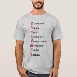 Camiseta Poema Acróstico Disléxico- RED