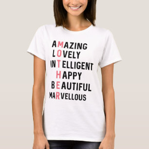 Camiseta Poema artístico de la madre // Regalo del día de