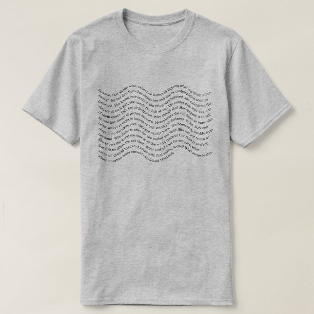 Camiseta Poema científico Archibald MacLeish "Sigmund Freud (Diseño del anverso)