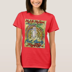 Camiseta Poema de cáncer Personalizado de arte ángel blanco