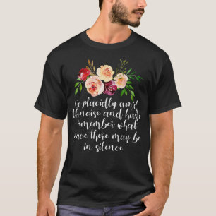 Camiseta Poema de Desiderata sobre la paz y la calma