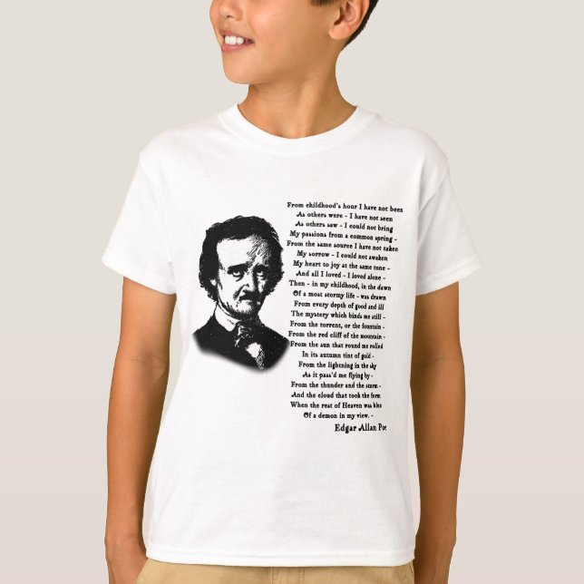 Camiseta Poema de Edgar Allan Poe SOLO (Anverso)