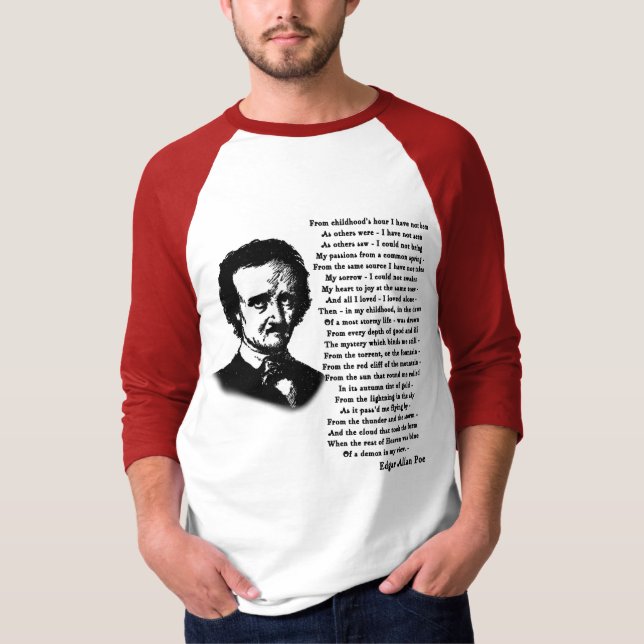 Camiseta Poema de Edgar Allan Poe SOLO (Anverso)