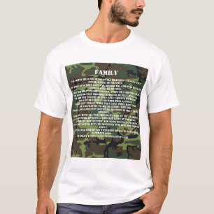 Camiseta Poema de Hermano Militar y Hermana llamado Familia