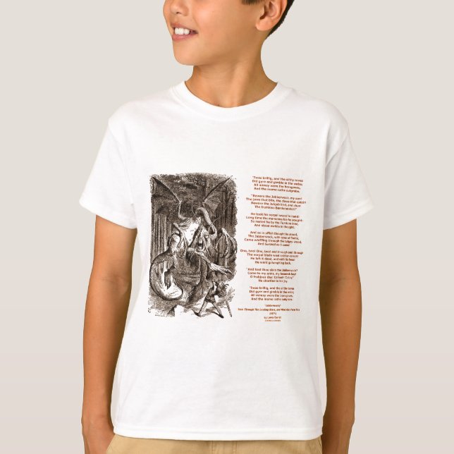 Camiseta Poema de Jabberwocky de Lewis Carroll (Anverso)