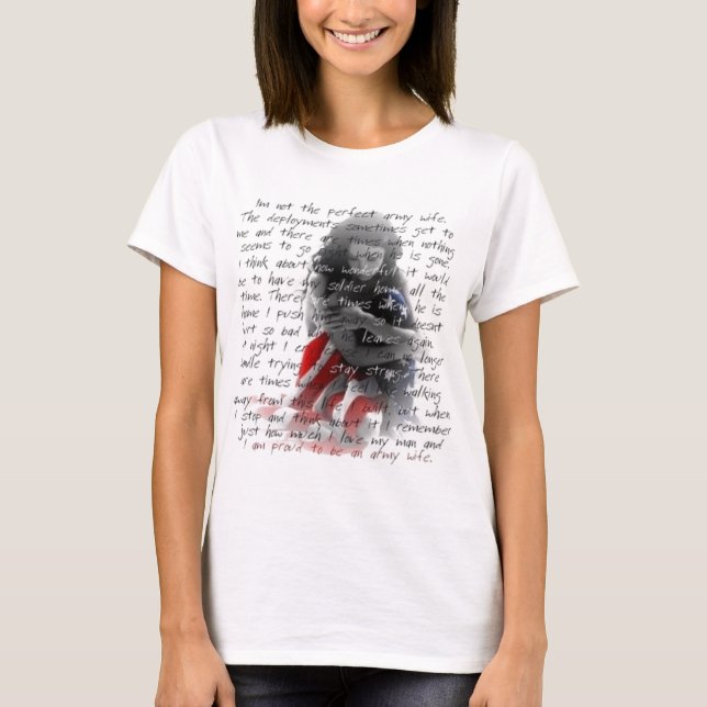 Camiseta poema de la esposa del ejército (Anverso)