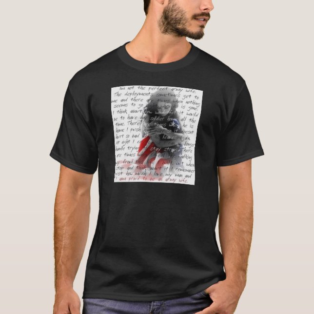 Camiseta poema de la esposa del ejército (Anverso)