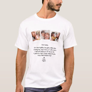 Camiseta Poema del Día del Primer Padre 3-Collage de fotos