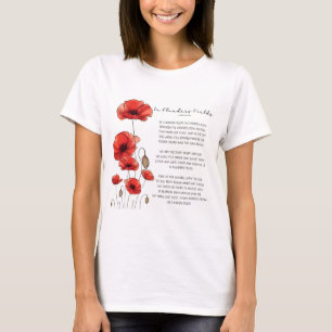 Camiseta Poema del Día del Recuerdo en los Campos de Flande