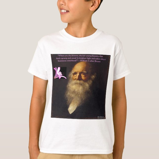 Camiseta Poema floral de William Cullen Bryant (Anverso)