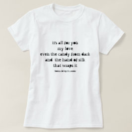 Camiseta Poema sobre el amor y la oscuridad
