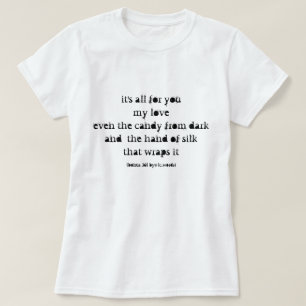 Camiseta Poema sobre el amor y la oscuridad