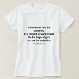 Camiseta poema sobre la vida y el amor