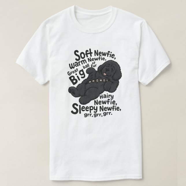 Camiseta Poema Suave de Newfie (Diseño del anverso)