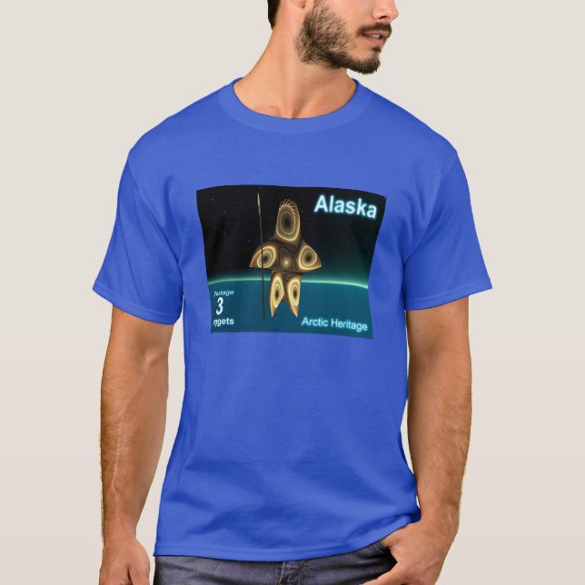 Camiseta Poescenario de Alaska: cazador inuit fractal (Anverso)