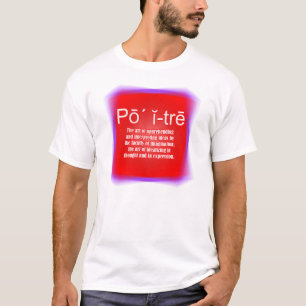 Camiseta Poesía de la definición en rojo