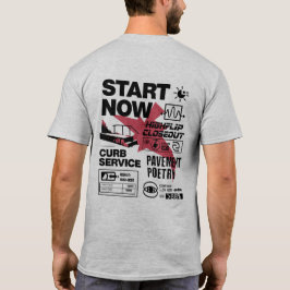 Camiseta Poesía de Pavimento Skateboarding Skater Callejero