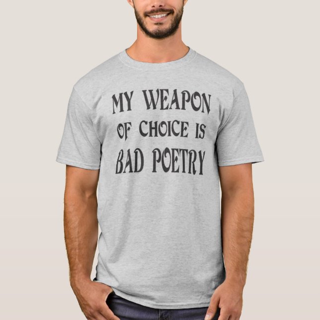 Camiseta Poesía mala (Anverso)