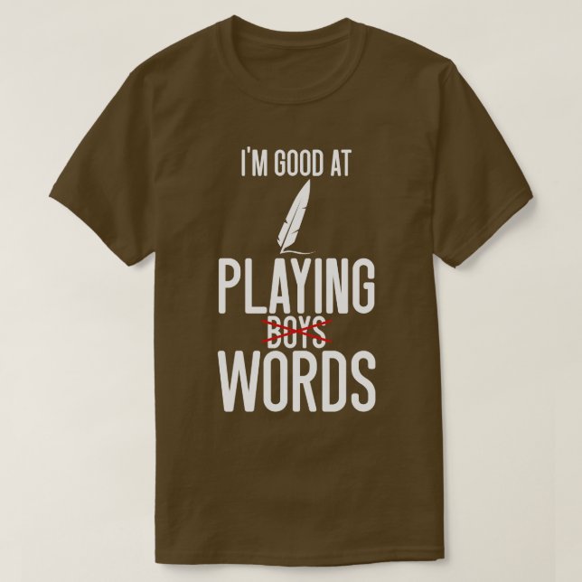 Camiseta Poesía Que Soy Bueno En Jugar PalabrasBoys (Diseño del anverso)