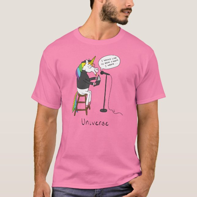 Camiseta Poesía unicornio divertida (Anverso)