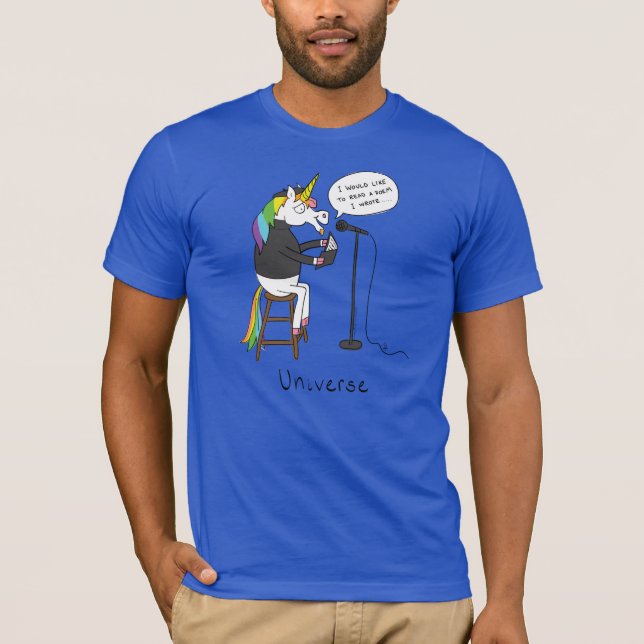Camiseta Poesía unicornio divertida (Anverso)