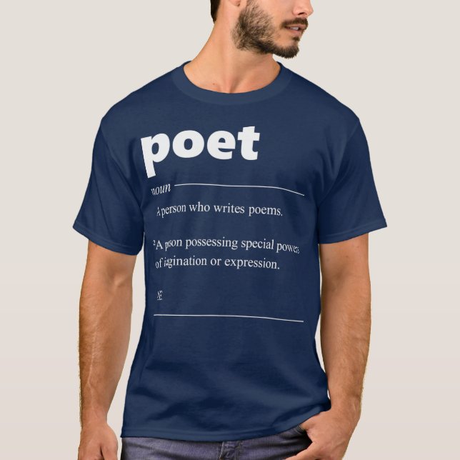 Camiseta Poet Definition Funny Gift for Poet Drama Poetry (Anverso)