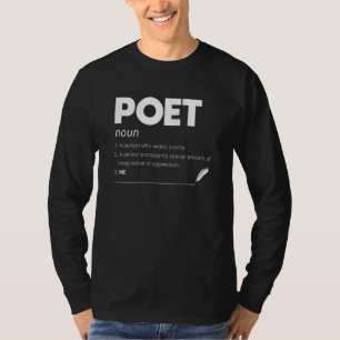 Camiseta Poeta Definición Graciosa Poeta Escritora Dramátic
