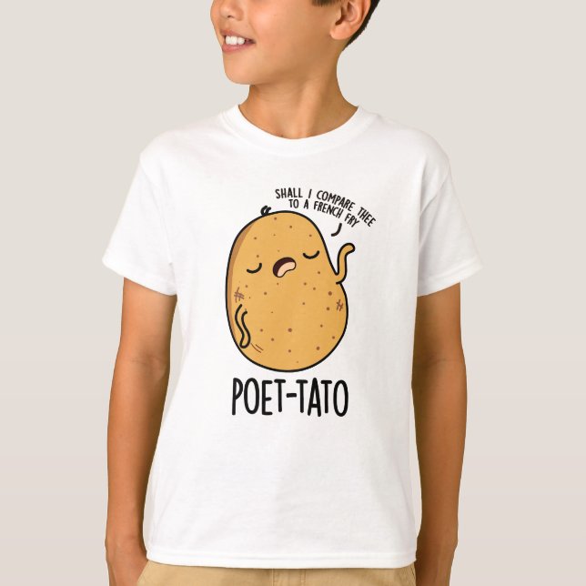 Camiseta Poeta-tato gracioso potato Pun (Anverso)