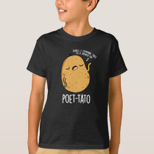 Camiseta Poeta-tato Gracioso Potato Pun Dark BG