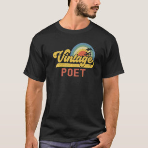 Camiseta Poeta Vintage Sunset Profesora Retro Título Previo