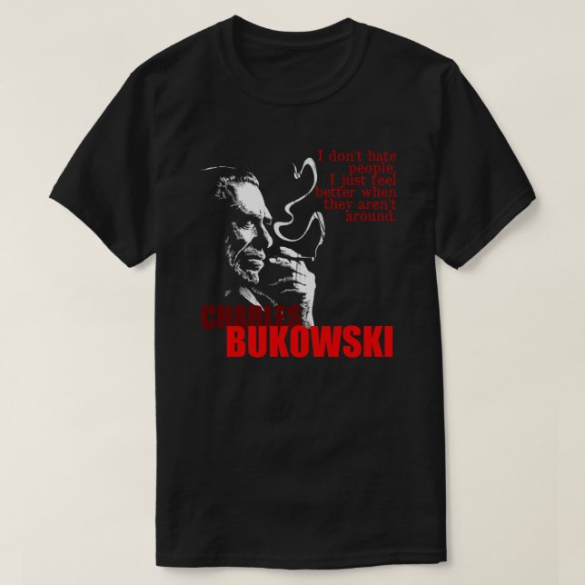 Camiseta Poeta y autor Charles Bukowski Tee Essential T-Shi (Diseño del anverso)