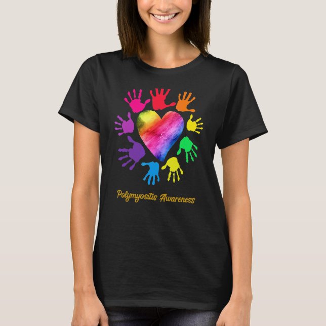 Camiseta Pofimiositis Conciencia Manos Polimiositis (Anverso)