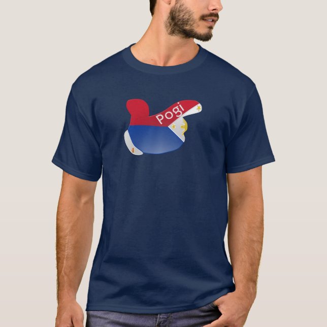Camiseta Pogi "guapo", filipino, pino humorístico (Anverso)