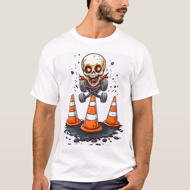 Camiseta Pogo Bones � Crazy Skeleton on the Move (Anverso)